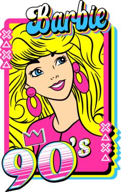 Barbie 8 Line Art Illustration Svg, Free Vectors File